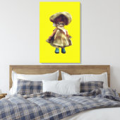 EVIL DORA DOLL, spookpoppenproduct canvas Afdruk (Insitu (Slaapkamer))
