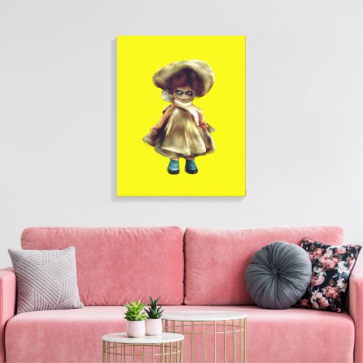 EVIL DORA DOLL, toile de produit de poupée hantée (Insitu(Salon))