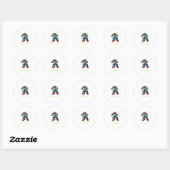 Evil Elf Kerstmis Ronde Sticker (Vel)