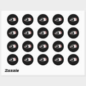 Evil Eye 2 Ronde Sticker (Vel)