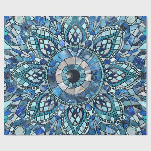 Evil Eye Amulet Mozaïek Kunst Cadeaupapier (Vlak)