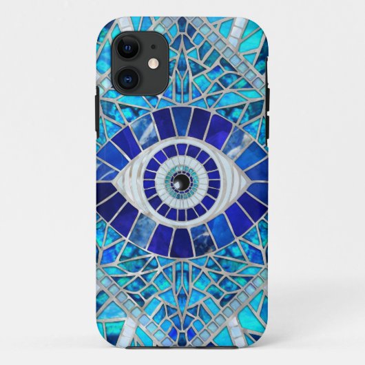 Evil Eye Amulet Mozaïek Kunst Case-Mate iPhone Case (Achterkant)