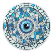Evil Eye Amulet Mozaïek Kunst Keramische Knop (Voorkant)