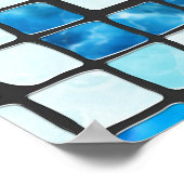 Evil Eye Amulet Mozaïek Kunst Poster (Hoek)