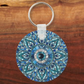 Evil Eye Amulet Mozaïek Kunst Sleutelhanger (Voorkant)