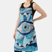 Evil Eye Amulet Mozaïek Minerale texturen Schort (Insitu)