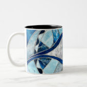 Evil Eye Amulet Mozaïek Minerale texturen Tweekleurige Koffiemok (Links)