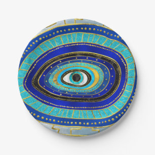 Evil Eye Amulet Ornament Papieren Bordje