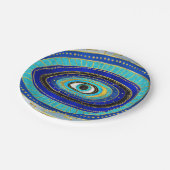Evil Eye Amulet Ornament Papieren Bordje (Gekanteld)