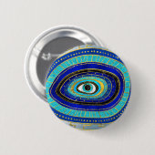 Evil Eye Amulet Ornament Ronde Button 5,7 Cm (Voorkant /achterkant)