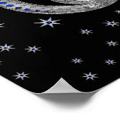 Evil Eye Amulet - Owl on the moon Poster (Hoek)