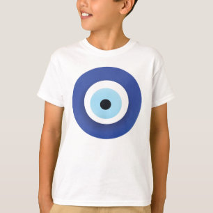 Evil Eye Artistic Blue Grieks T-shirt