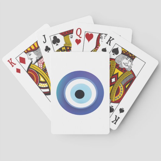 Evil Eye Artistic Blue Pokerkaarten (Achterkant)