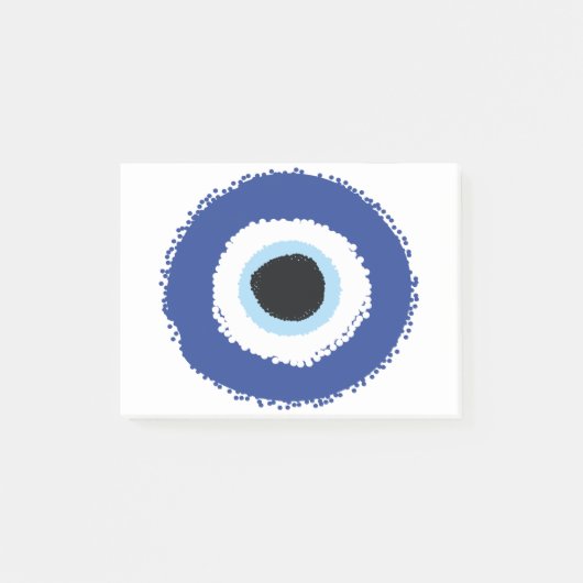 Evil Eye Artistic Blue Post-it® Notes (Voorkant)