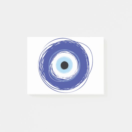 Evil Eye Artistic Blue Post-it® Notes (Voorkant)