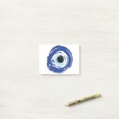 Evil Eye Artistic Blue Post-it® Notes (Op bureau)