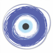 Evil Eye Artistic Blue Sticker (Voorkant)