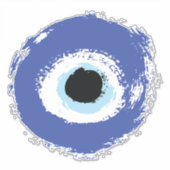 Evil Eye Artistic Blue Sticker (Voorkant)
