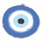 Evil Eye Artistic Blue Sticker (Voorkant)