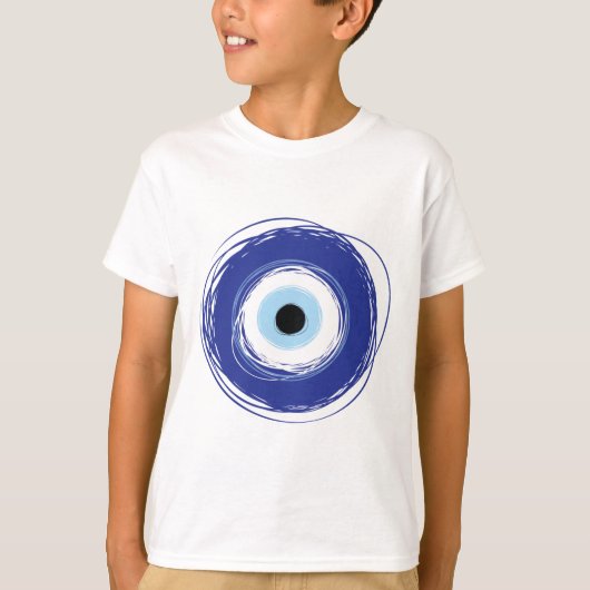 Evil Eye Artistic Blue T-shirt (Voorkant)
