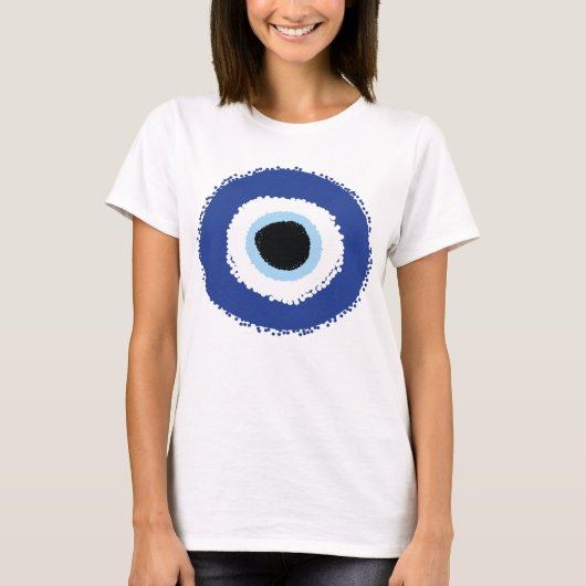 Evil Eye Artistic Blue T-shirt (Voorkant)