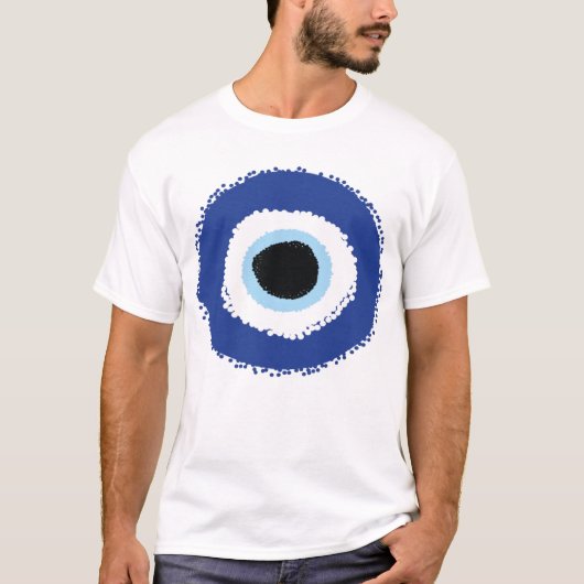 Evil Eye Artistic Blue T-shirt (Voorkant)