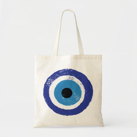Evil Eye Artistic Blue Tote Bag (Voorkant)