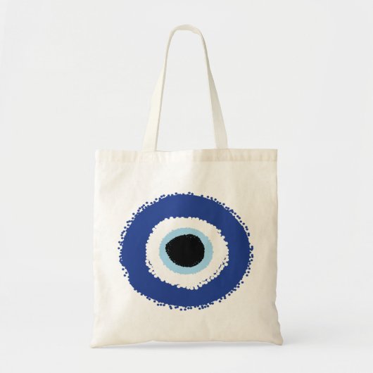 Evil Eye Artistic Blue Tote Bag (Voorkant)