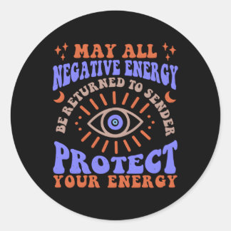 Evil Eye Bescherm je Energy Preppy Salem S Ronde Sticker