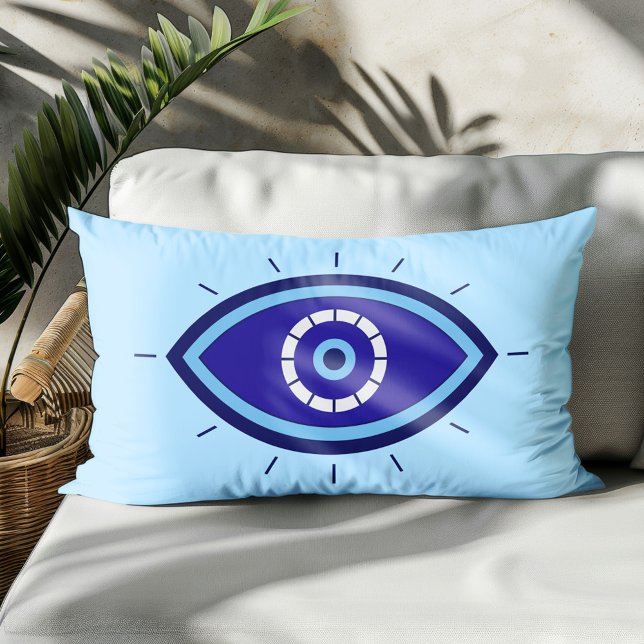 Evil Eye Blue Boho Decor Accent Throw  Kussen (Creator heeft geüpload)