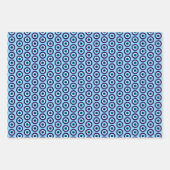 Evil Eye Blue Mati patroon cadeau wrap sheets Inpakpapier Vel (Voorkant)