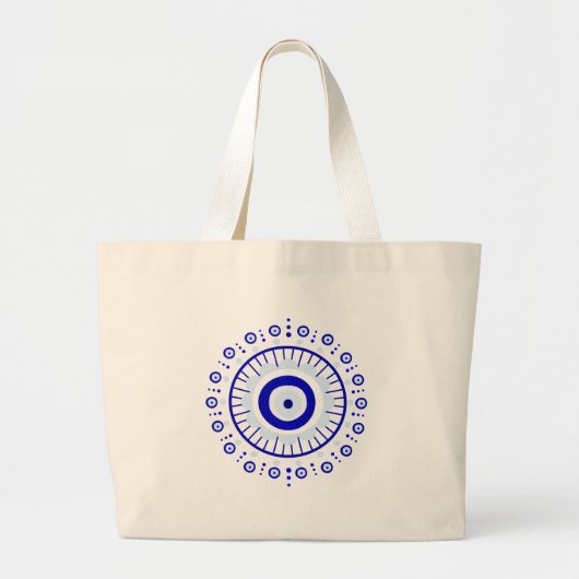 Evil Eye Burst Grote Tote Bag (Voorkant)
