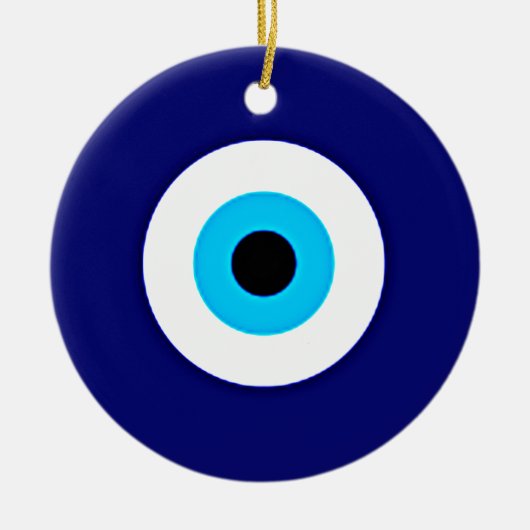 Evil Eye Charm Keramisch Ornament (Voorkant)