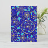 Evil Eye Charm Ornament Pattern Feestdagenkaart (Staand voorkant)