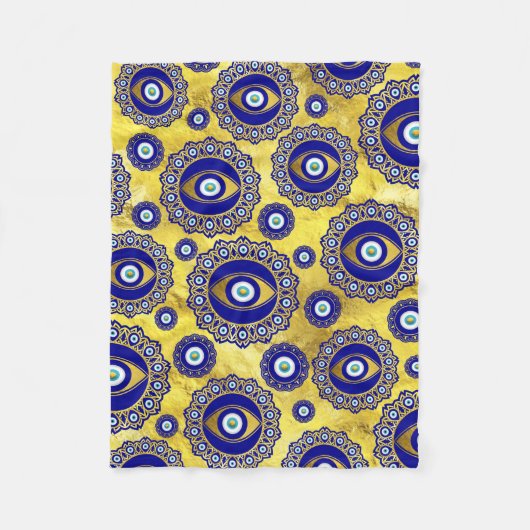 Evil Eye Charm Ornament Pattern Fleece Deken (Voorkant)