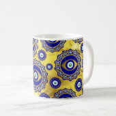 Evil Eye Charm Ornament Pattern Koffiemok (Voorkant rechts)