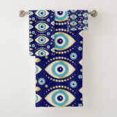 Evil Eye Charm Pattern Bad Handdoek (Insitu)
