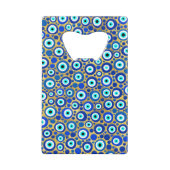 Evil Eye Charm Pattern Kredietkaart Flessenopener (Voorkant)