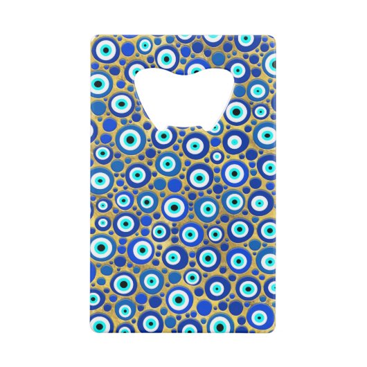 Evil Eye Charm Pattern Kredietkaart Flessenopener (Achterkant)