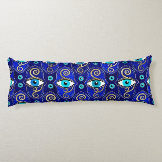 Evil Eye Charm Pattern Lichaamskussen (Achterkant)