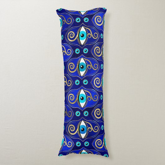 Evil Eye Charm Pattern Lichaamskussen (Voorkant Verticaal)