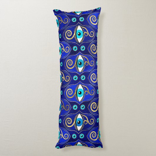 Evil Eye Charm Pattern Lichaamskussen (Achterkant (Verticaal))