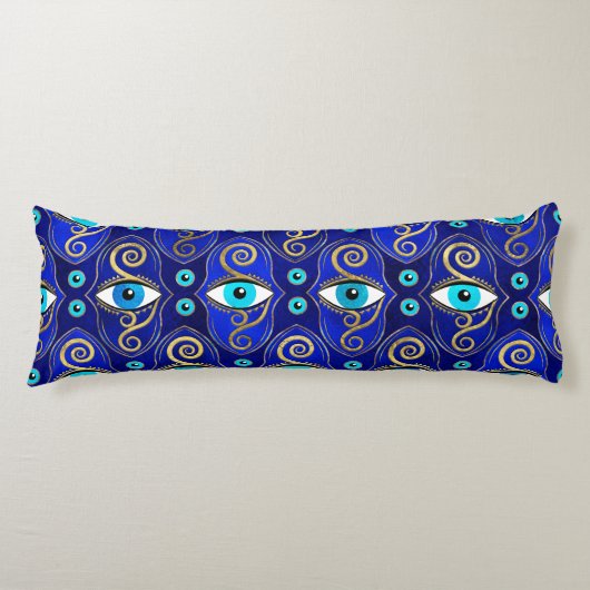 Evil Eye Charm Pattern Lichaamskussen (Voorkant)