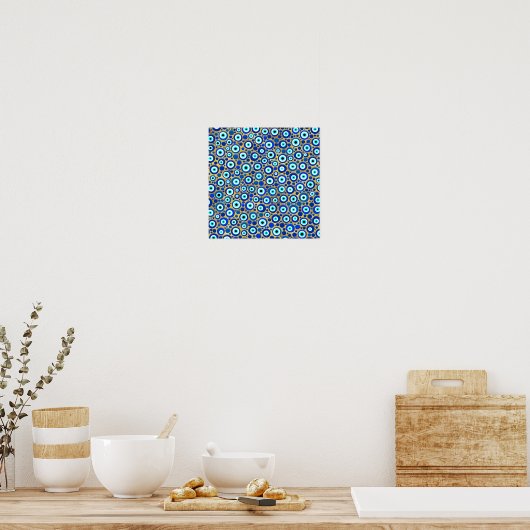 Evil Eye Charm Pattern Poster (Keuken)