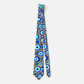 Evil Eye Charm Pattern Stropdas (Voorkant)