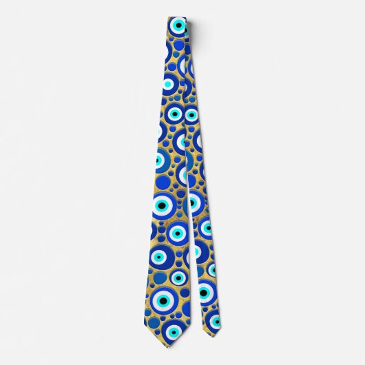 Evil Eye Charm Pattern Stropdas (Voorkant)