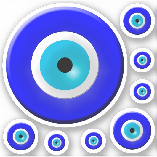 Evil Eye Charm Sticker (Voorkant)