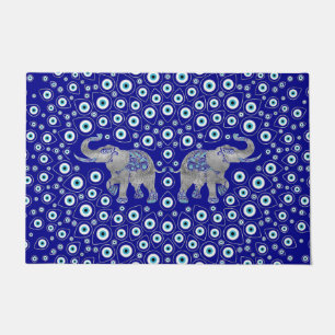 Evil Eye Elephant Good Luck Charm Deurmat