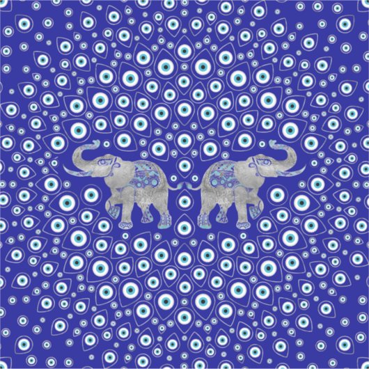 Evil Eye Elephant Good Luck Charm Sticker (Voorkant)