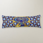 Evil Eye Elephant Mandala Ornament Lichaamskussen (Achterkant)